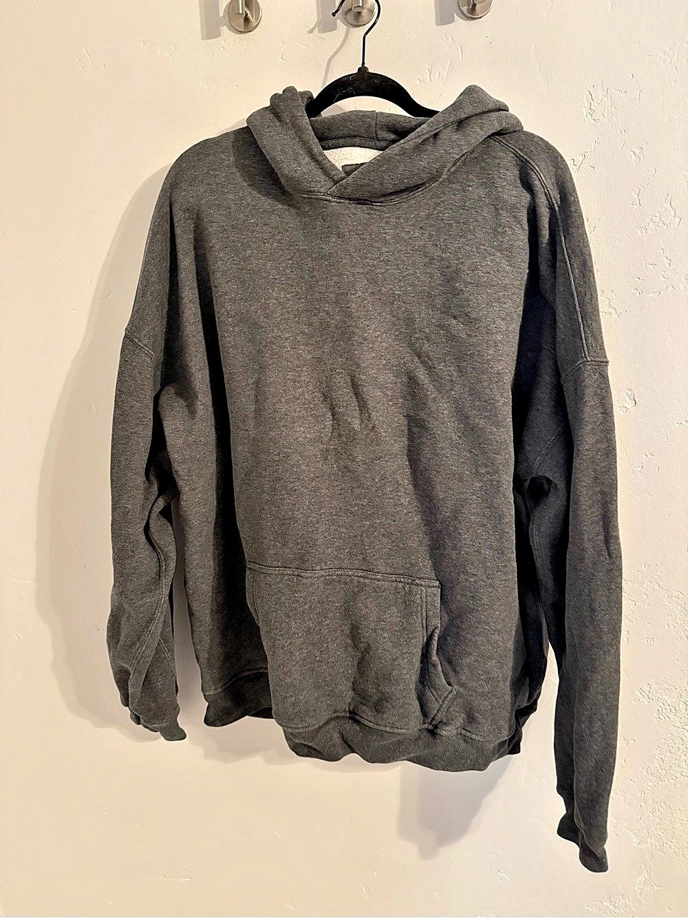 Abercrombie & Fitch Essential Popover Hoodie Gray XL